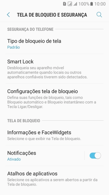 Pressione Tipo de bloqueio de tela, e digite o código de bloqueio atual. Pressione Tipo de bloqueio de tela, e digite o código de bloqueio atual.