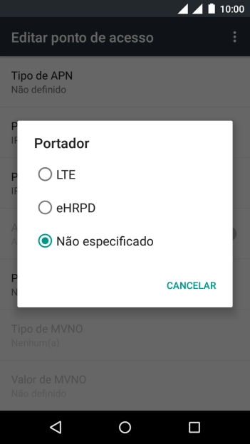 Pressione Não especificado. Pressione Não especificado.