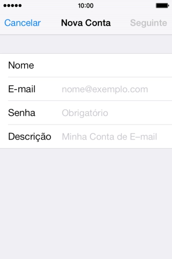 Pressione E-mail, e digite o endereço de e-mail. Pressione E-mail, e digite o endereço de e-mail.