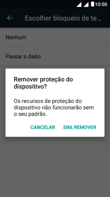 Pressione SIM, REMOVER. Pressione SIM, REMOVER.