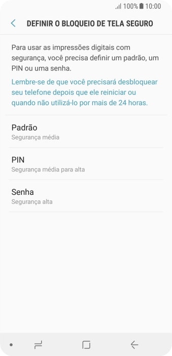 Pressione o código de bloqueio desejado, e siga as instruções da tela para criar um código extra. Pressione o código de bloqueio desejado, e siga as instruções da tela para criar um código extra.