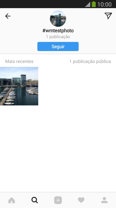 Pressione o post desejado. Pressione o post desejado.