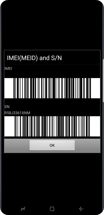 Digite *#06#. O número IMEI agora é mostrado na tela. Digite *#06#. O número IMEI agora é mostrado na tela.