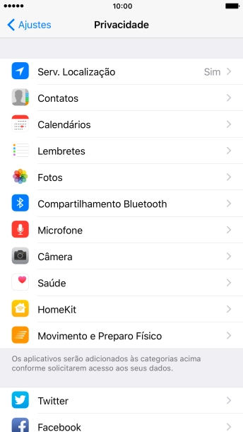 Pressione Serv. Localização. Pressione Serv. Localização.