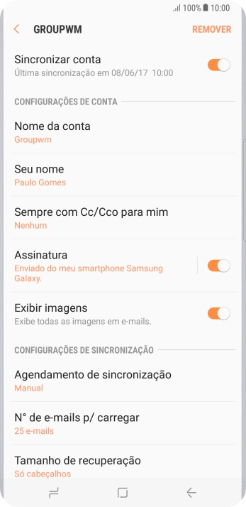 Pressione Agendamento de sincronização. Pressione Agendamento de sincronização.