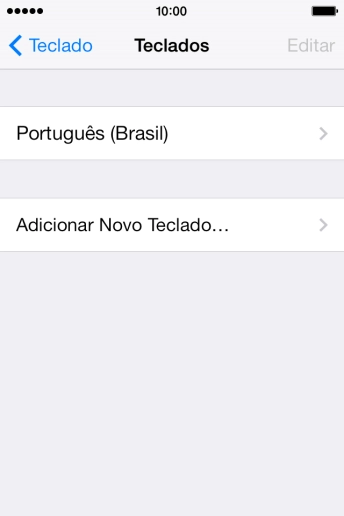 Pressione Adicionar Novo Teclado.... Pressione Adicionar Novo Teclado....