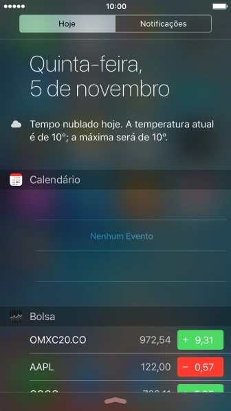 Pressione Notificações. Pressione Notificações.