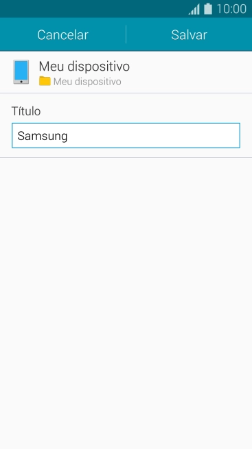 Digite o nome do favorito, e pressione Salvar. Digite o nome do favorito, e pressione Salvar.