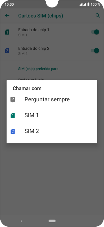 Pressione a configuração desejada. Pressione a configuração desejada.