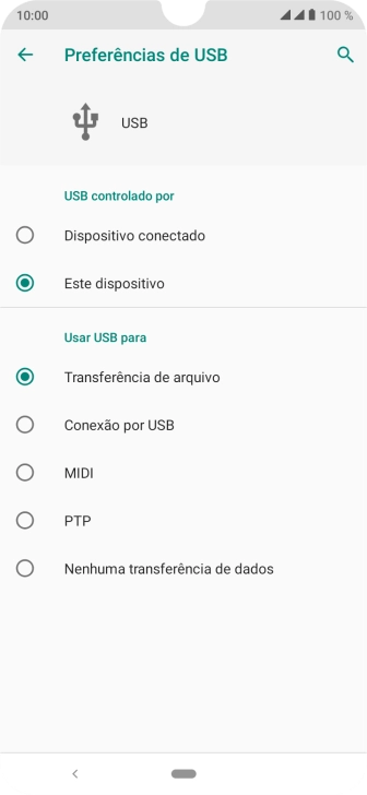 Pressione Transferência de arquivo. Pressione Transferência de arquivo.