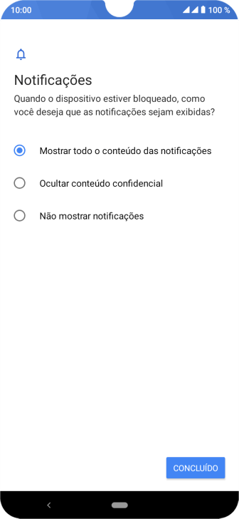 Pressione a configuração desejada. Pressione a configuração desejada.
