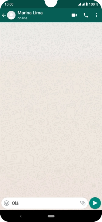Pressione o ícone de enviar. Pressione o ícone de enviar.