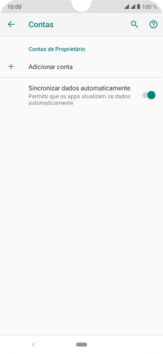 Pressione Adicionar conta. Pressione Adicionar conta.
