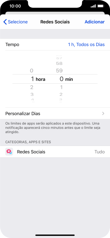 Pressione Personalizar Dias. Pressione Personalizar Dias.