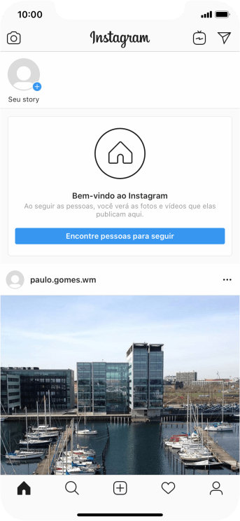 Pressione o ícone de busca. Pressione o ícone de busca.