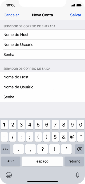 Pressione Salvar. Sua conta de e-mail agora está configurada. Se você quiser selecionar configurações adicionais de servidores de entrada e de saída, você deve seguir os seguintes passos. Pressione Salvar. Sua conta de e-mail agora está configurada. Se você quiser selecionar configurações adicionais de servidores de entrada e de saída, você deve seguir os seguintes passos.