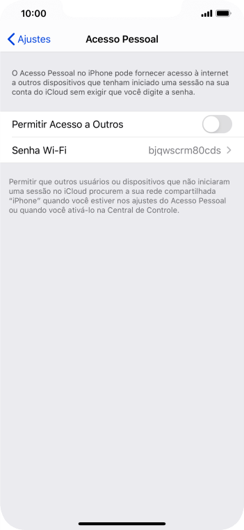 Pressione Senha Wi-Fi, e digite a senha desejada. Pressione Senha Wi-Fi, e digite a senha desejada.