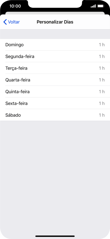 Pressione os dias desejados. Pressione os dias desejados.