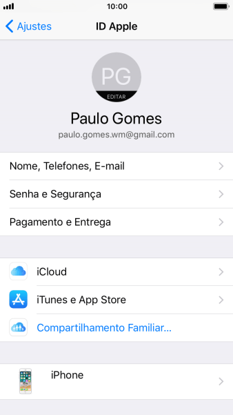 Pressione iCloud. Pressione iCloud.
