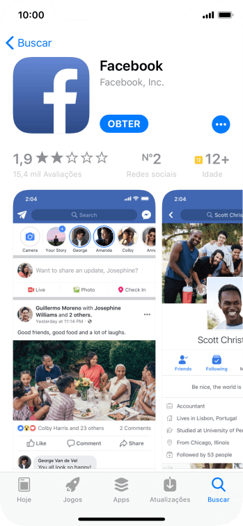 Pressione OBTER, e siga as indicações da tela para instalar o app. Pressione OBTER, e siga as indicações da tela para instalar o app.