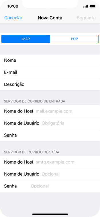 Pressione IMAP. Pressione IMAP.