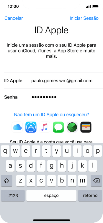 Pressione Iniciar Sessão. Pressione Iniciar Sessão.