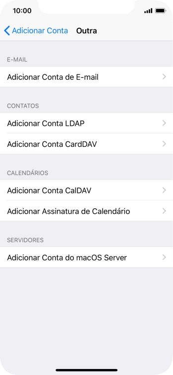 Pressione Adicionar Conta de E-mail. Pressione Adicionar Conta de E-mail.
