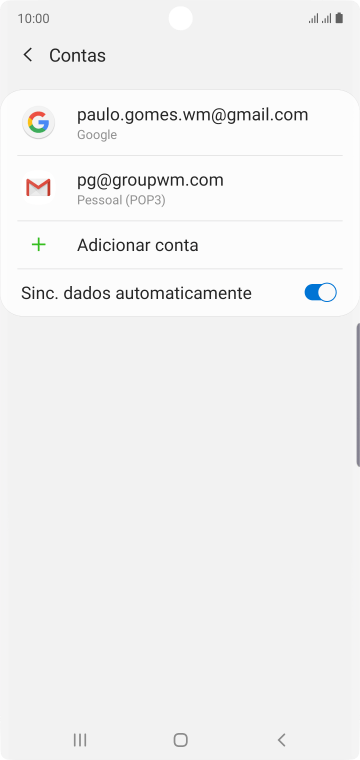 Pressione o indicador ao lado de Pressione o indicador ao lado de