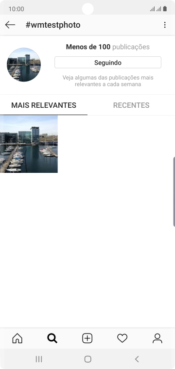 Pressione o ícone de novo post. Pressione o ícone de novo post.