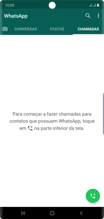 Pressione o ícone de chamada. Pressione o ícone de chamada.