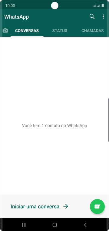 Pressione o ícone de busca, e digite as primeiras letras do nome do contato. Pressione o ícone de busca, e digite as primeiras letras do nome do contato.