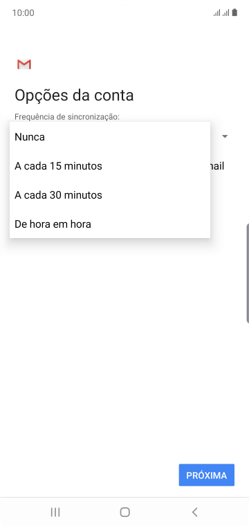 Pressione a configuração desejada. Pressione a configuração desejada.