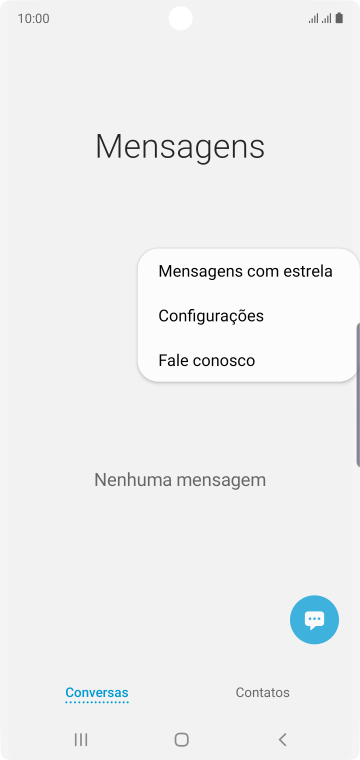 Pressione Configurações. Pressione Configurações.