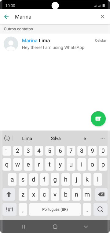 Pressione o contato desejado. Pressione o contato desejado.