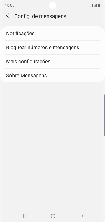 Pressione Mais configurações. Pressione Mais configurações.