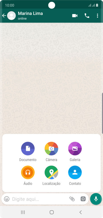 Pressione Galeria, e navegue até a pasta desejada. Pressione Galeria, e navegue até a pasta desejada.