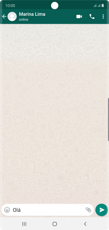 Pressione o ícone de enviar. Pressione o ícone de enviar.