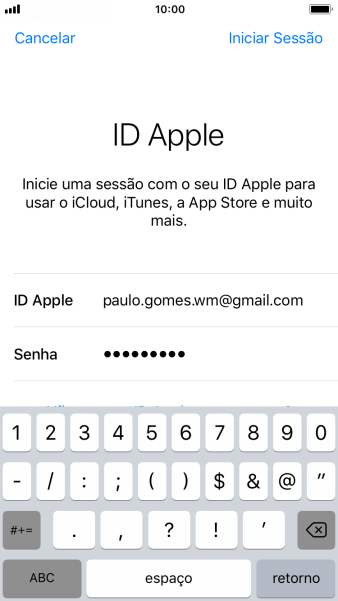 Pressione Iniciar Sessão. Pressione Iniciar Sessão.