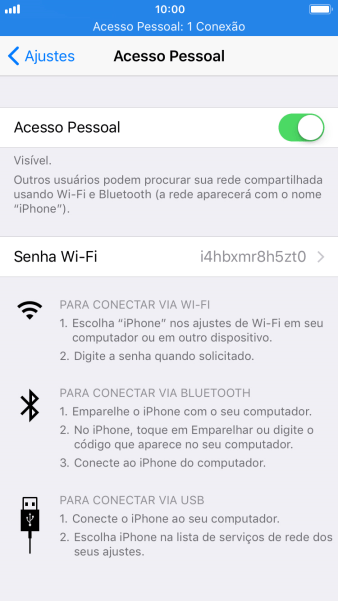 Pressione Senha Wi-Fi, e digite a senha desejada. Pressione Senha Wi-Fi, e digite a senha desejada.