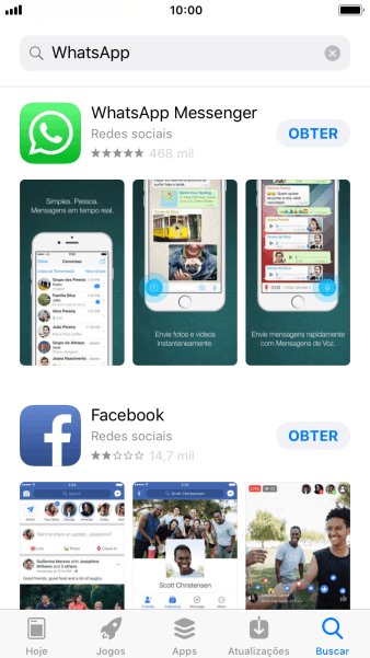 Pressione WhatsApp Messenger. Pressione WhatsApp Messenger.