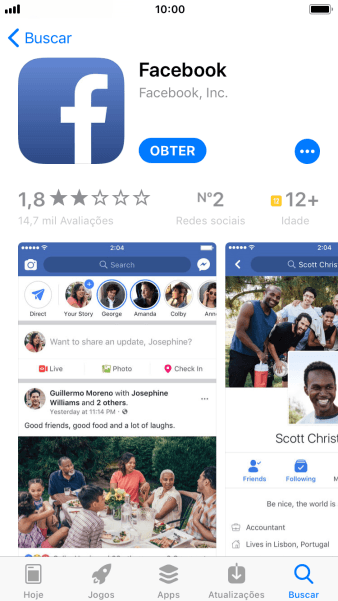 Pressione OBTER, e siga as indicações da tela para instalar o app. Pressione OBTER, e siga as indicações da tela para instalar o app.