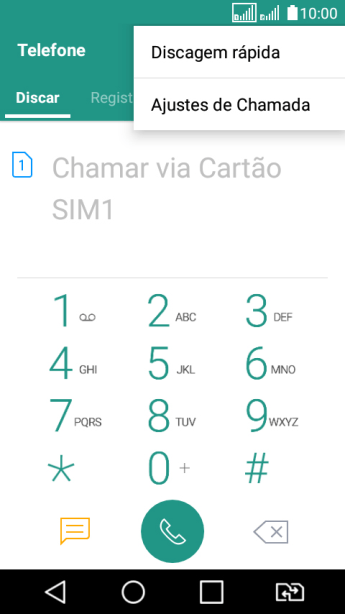 Pressione Ajustes de Chamada. Pressione Ajustes de Chamada.