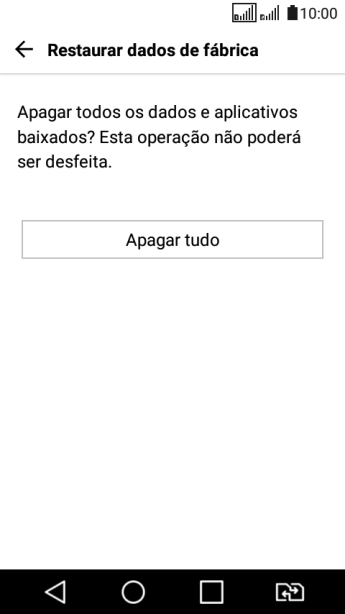 Pressione Apagar tudo. Pressione Apagar tudo.