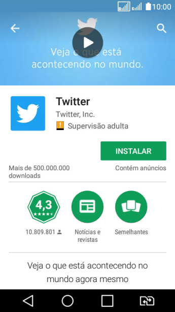 Pressione INSTALAR, e siga as indicações da tela para instalar o app. Pressione INSTALAR, e siga as indicações da tela para instalar o app.