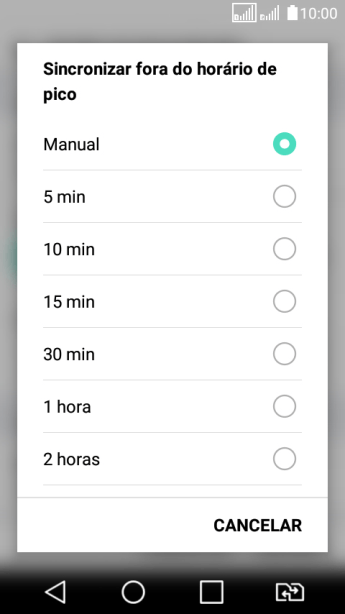 Pressione a configuração desejada. Pressione a configuração desejada.