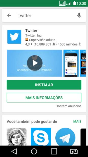 Pressione Twitter. Pressione Twitter.