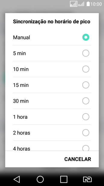 Pressione a configuração desejada. Pressione a configuração desejada.