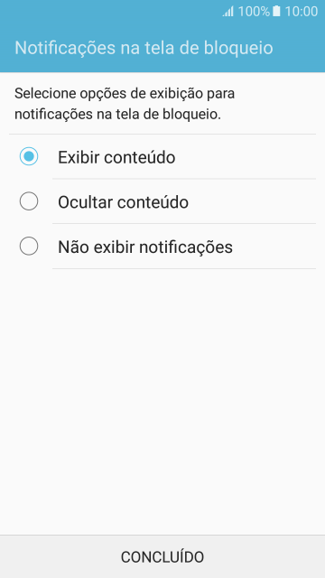 Pressione a configuração desejada. Pressione a configuração desejada.