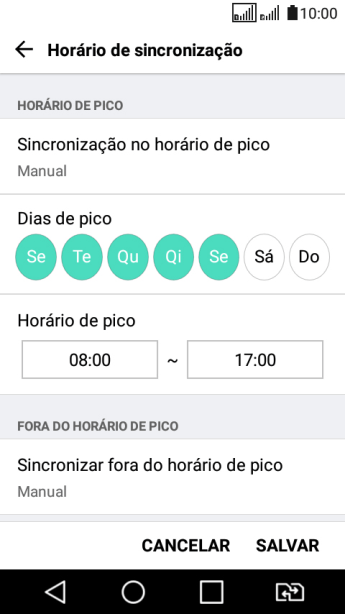 Pressione Sincronização no horário de pico. Pressione Sincronização no horário de pico.