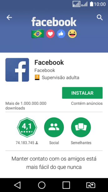 Pressione INSTALAR, e siga as indicações da tela para instalar o app. Pressione INSTALAR, e siga as indicações da tela para instalar o app.